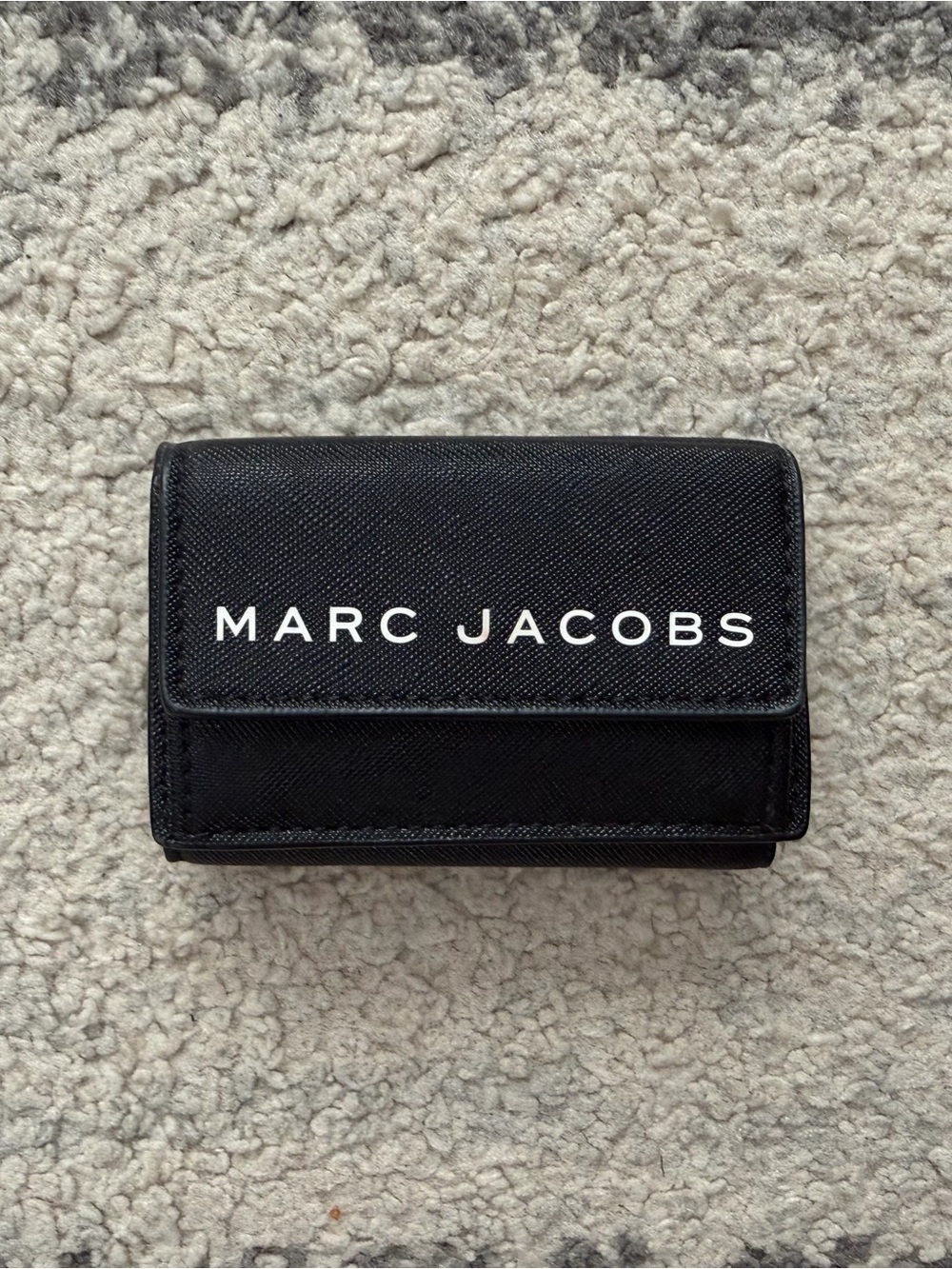 Marc Jacobs Black Logo Mini Trifold Wallet